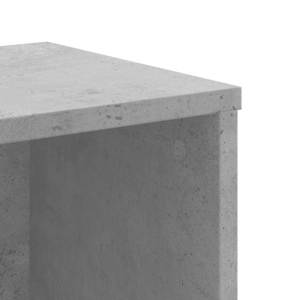 Bokhylle betonggrå 50x25x105 cm konstruert tre