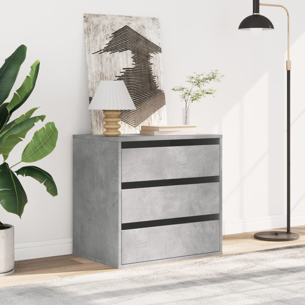 Kommode betonggrå 60x41x58 cm konstruert tre
