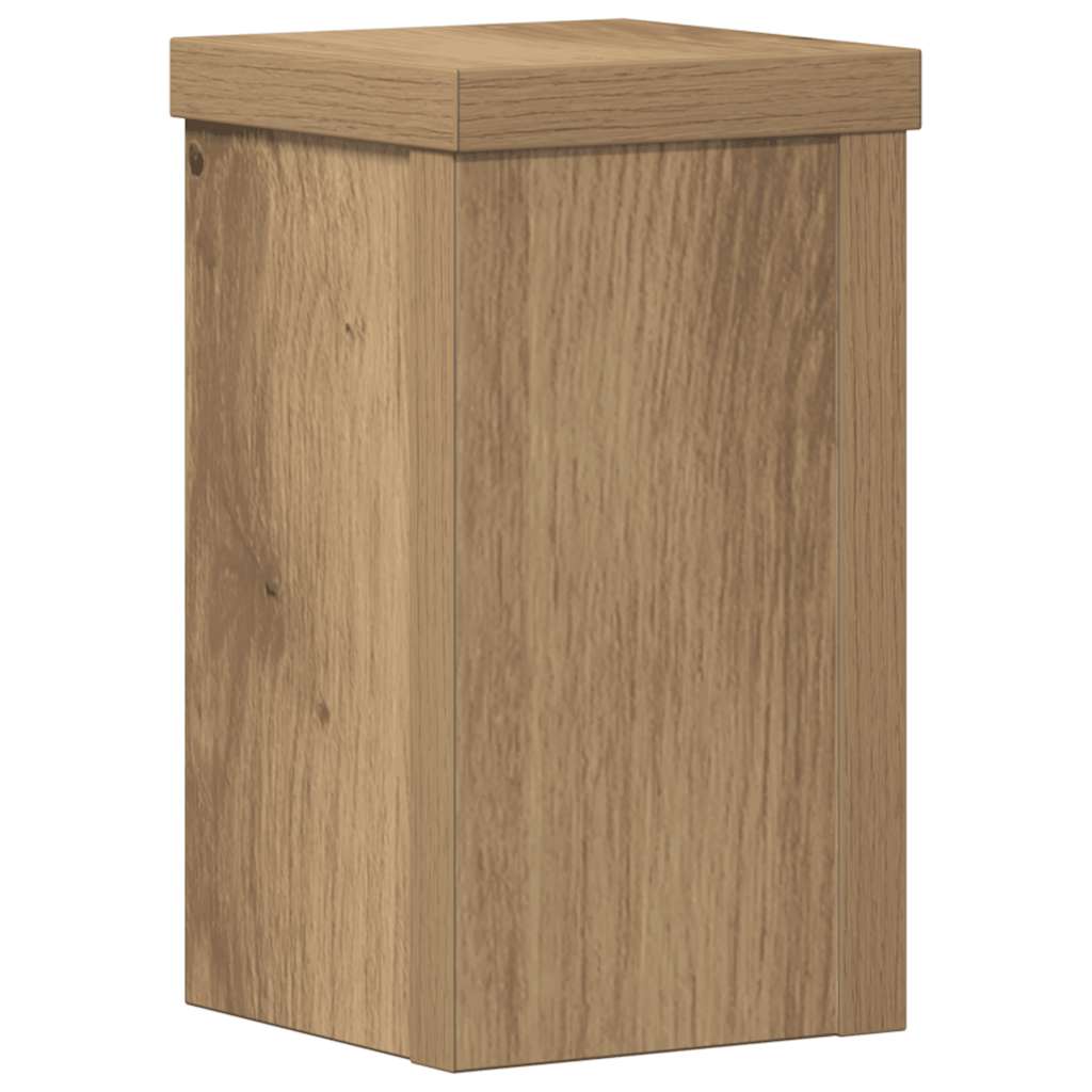 Plantestativer 2 stk artisan eik 10x10x18 cm konstruert tre