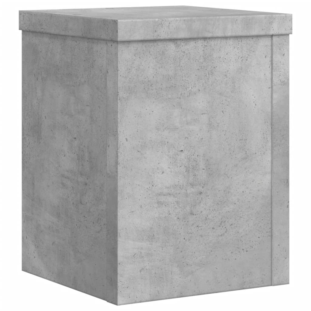 Plantestativer 2 stk betonggrå 15x15x20 cm konstruert tre