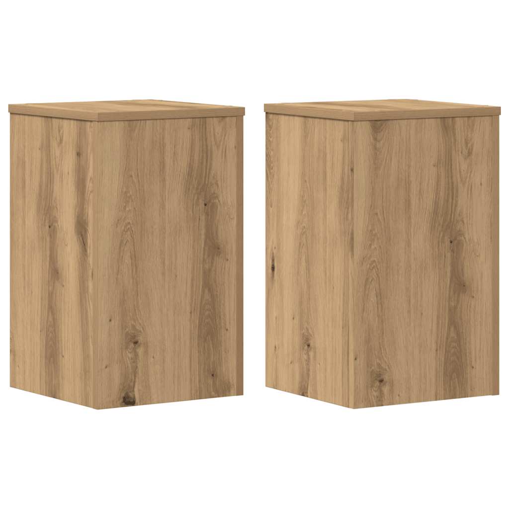 Plantestativer 2 stk artisan eik 30x30x50 cm konstruert tre