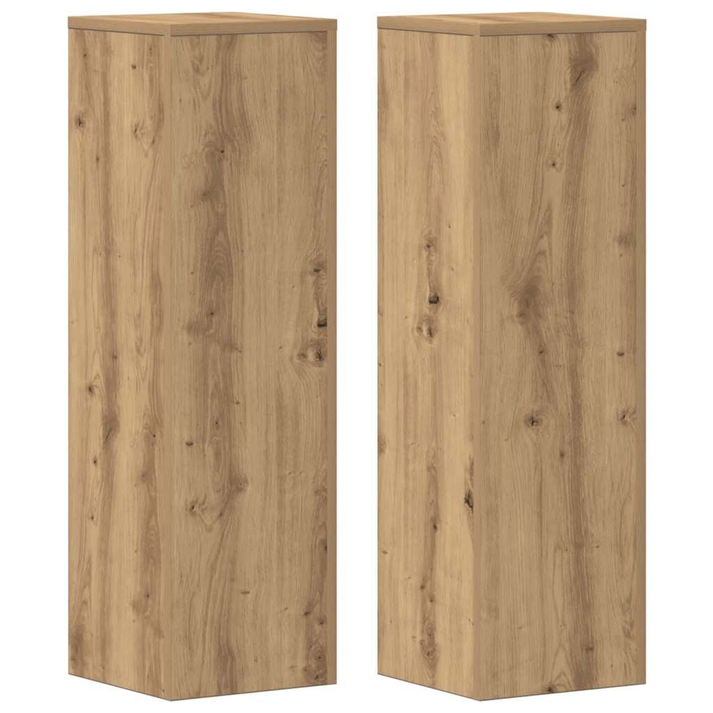 Plantestativer 2 stk artisan eik 25x25x80 cm konstruert tre