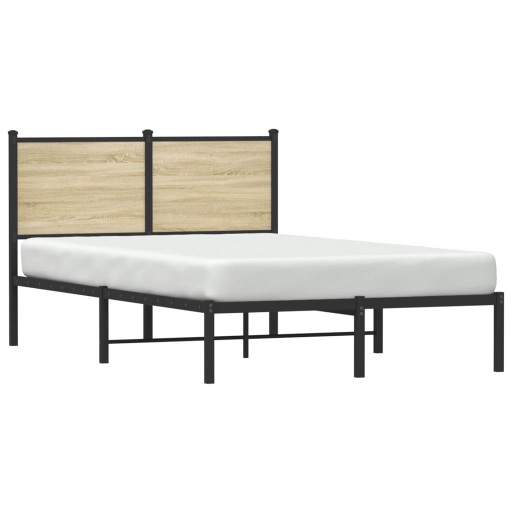 Sengeramme i metall uten madrass sonoma eik 120x200 cm