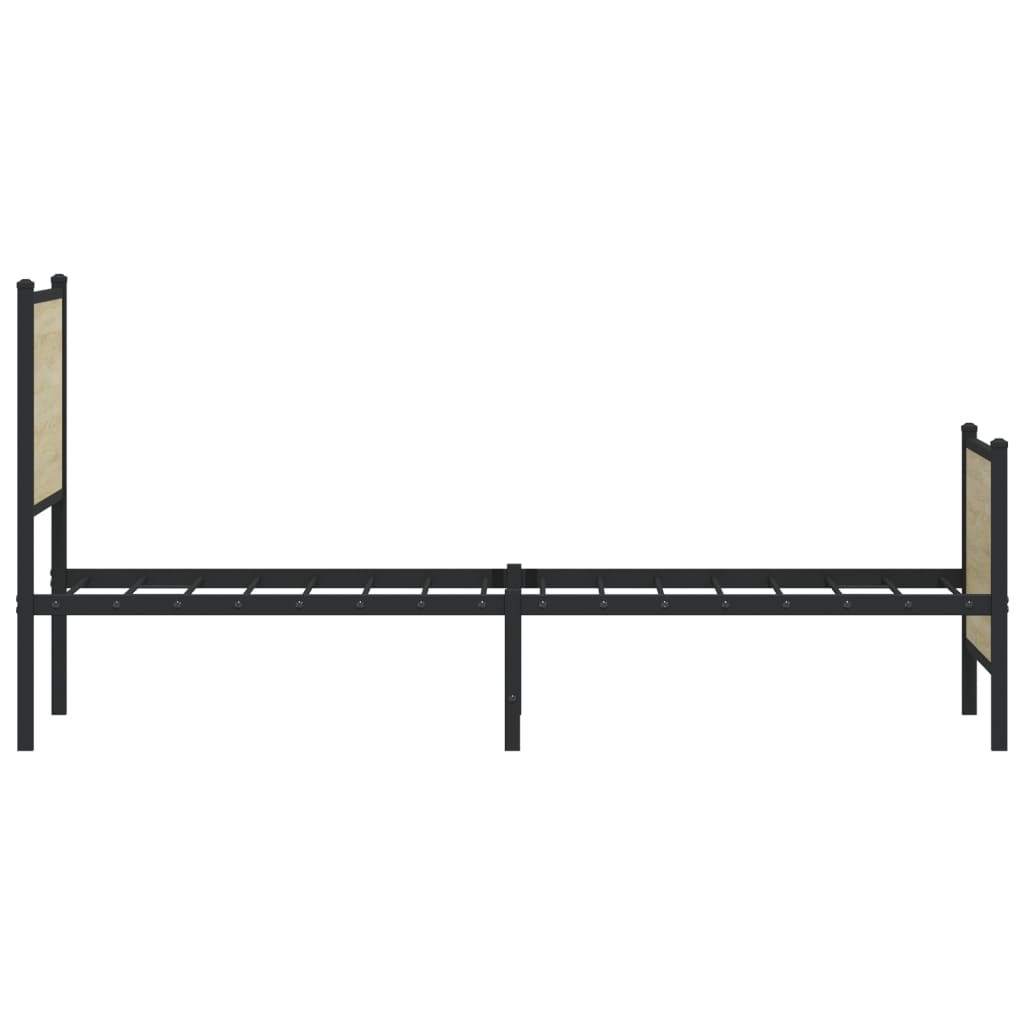 Sengeramme i metall uten madrass sonoma eik 120x200 cm
