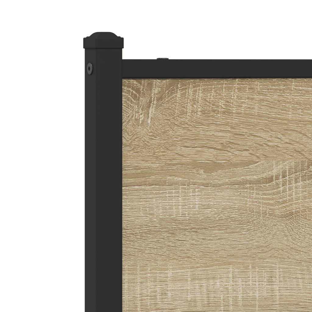 Sengeramme i metall uten madrass sonoma eik 100x190 cm vidaXL