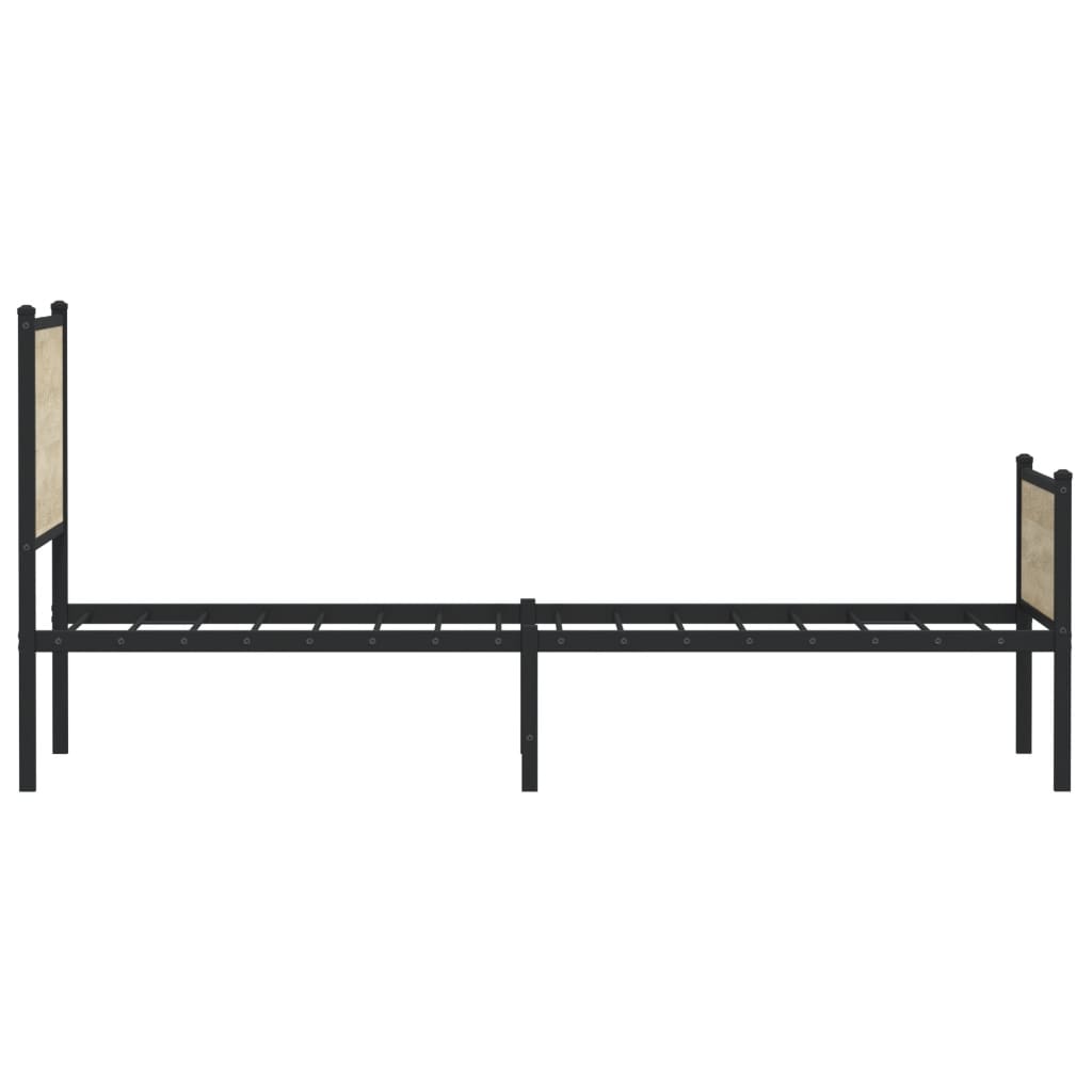 Sengeramme i metall uten madrass sonoma eik 100x200 cm