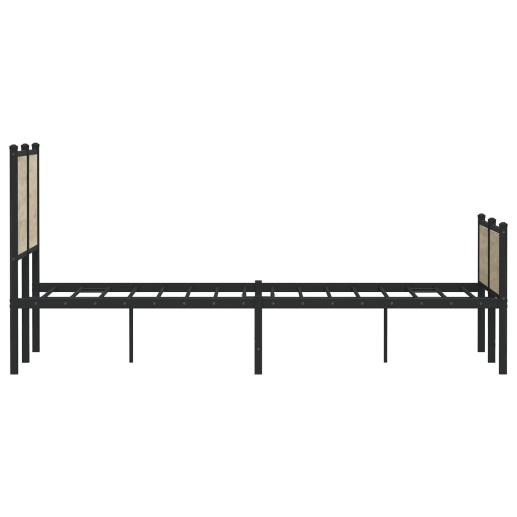 Sengeramme i metall uten madrass sonoma eik 137x190 cm