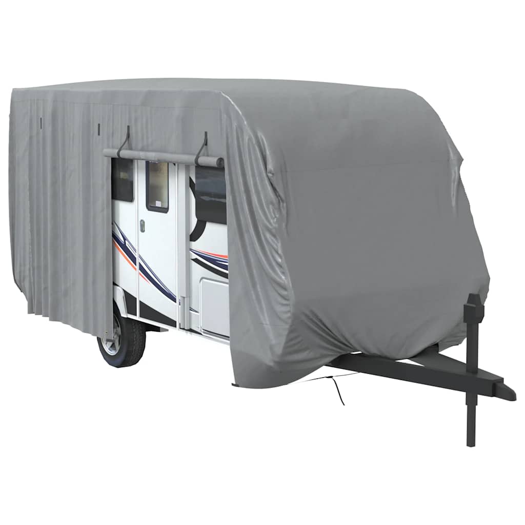 Campingvogntrekk grå 550x250x220 cm ikke-vevet stoff vidaXL