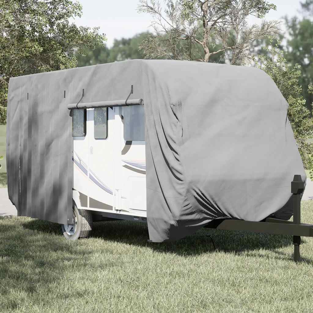 Campingvogntrekk grå 550x250x220 cm ikke-vevet stoff vidaXL