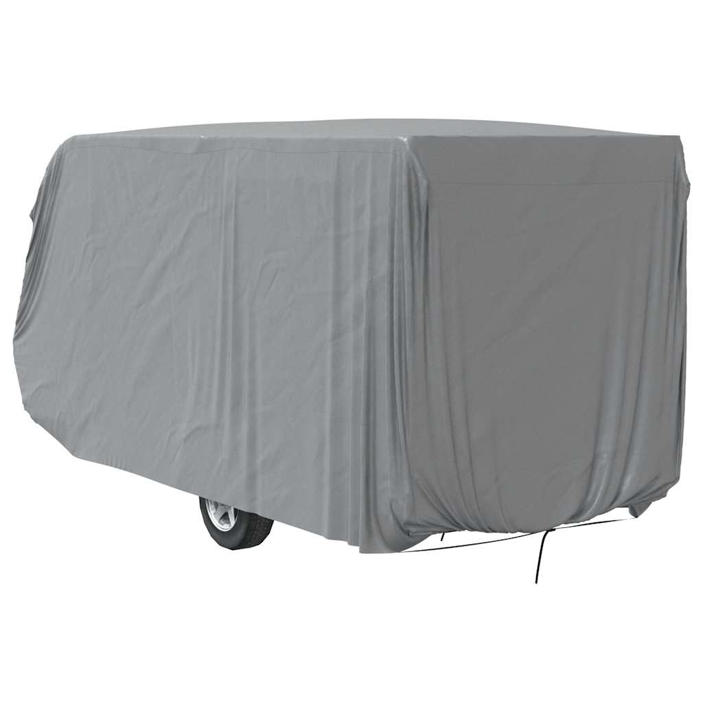 Campingvogntrekk grå 670x250x220 cm ikke-vevet stoff vidaXL