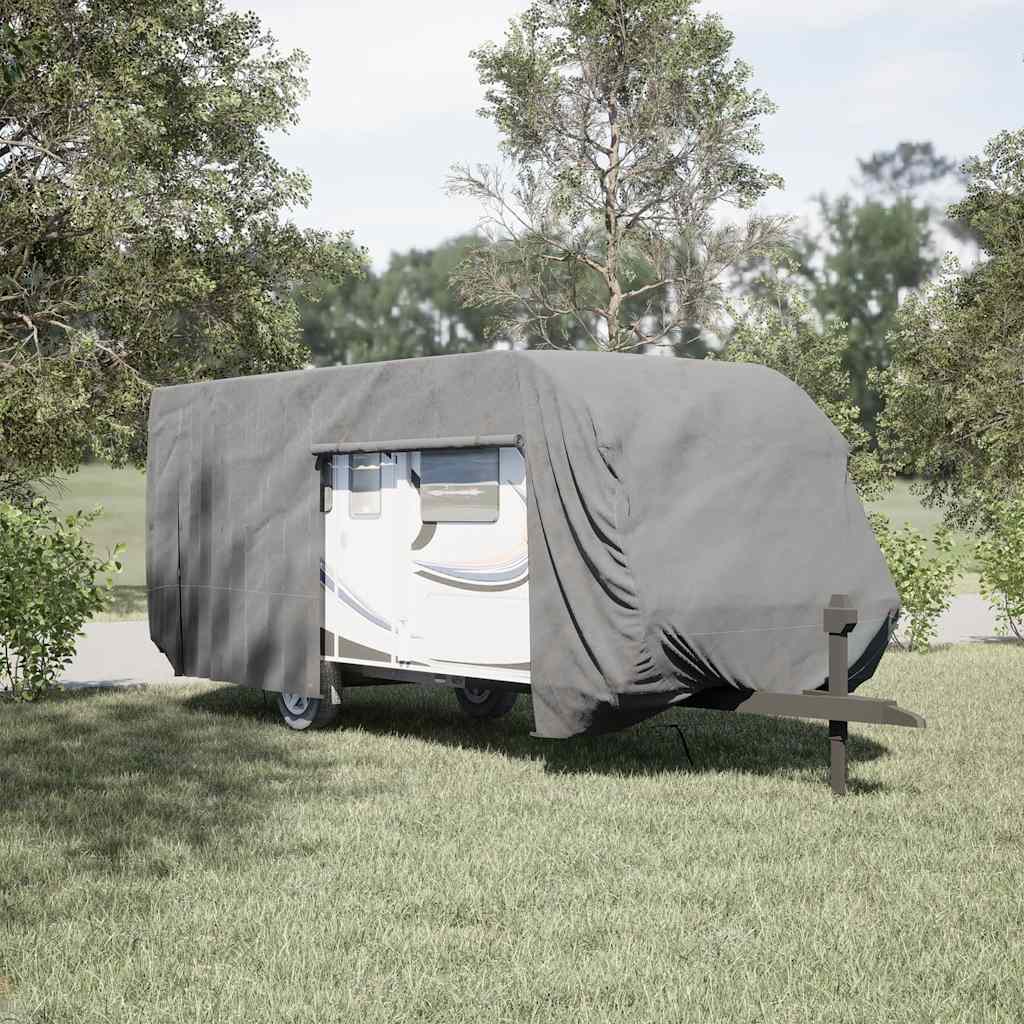 Campingvogntrekk grå 732x250x220 cm ikke-vevet stoff vidaXL