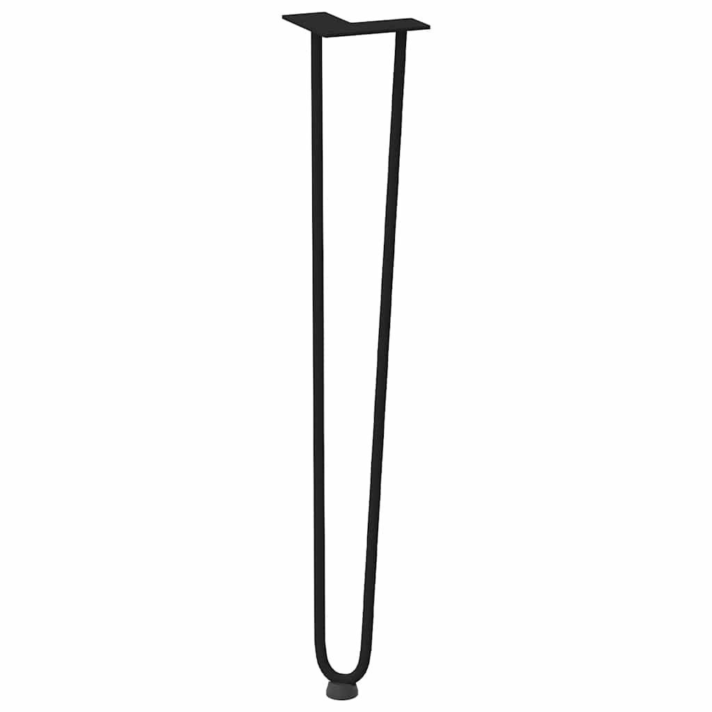 hårnålsben til konsollbord 4 stk svart 72 cm massivt stål