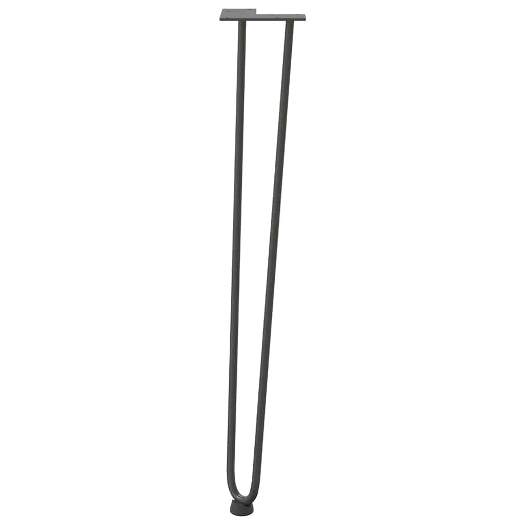 hårnålsben til konsollbord 4 stk antrasitt 72 cm massivt stål