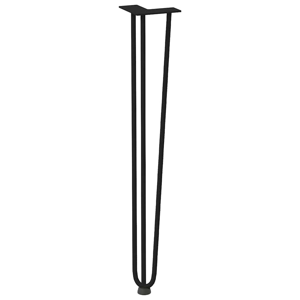 hårnålsben til konsollbord 4 stk svart 72 cm massivt stål