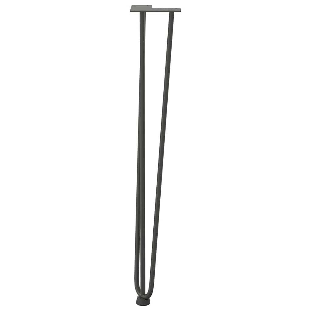 hårnålsben til konsollbord 4 stk antrasitt 72 cm massivt stål