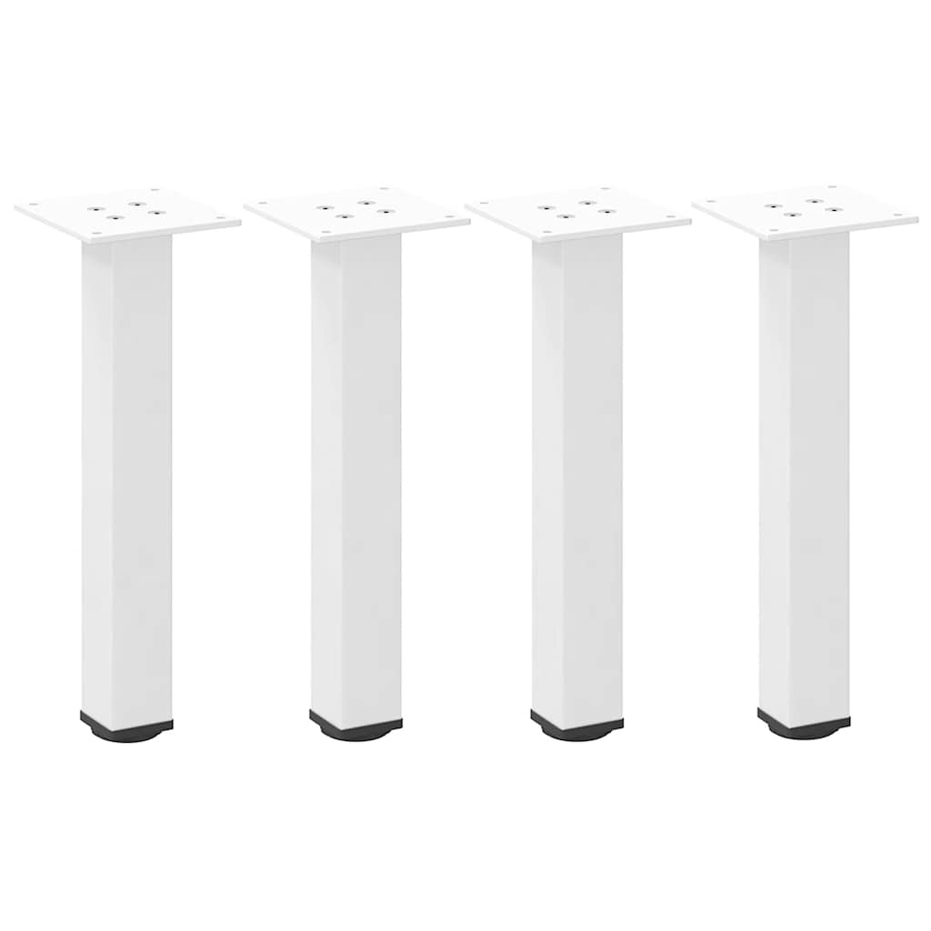 Salongbordben 4 stk hvite 42–44 cm stål vidaXL