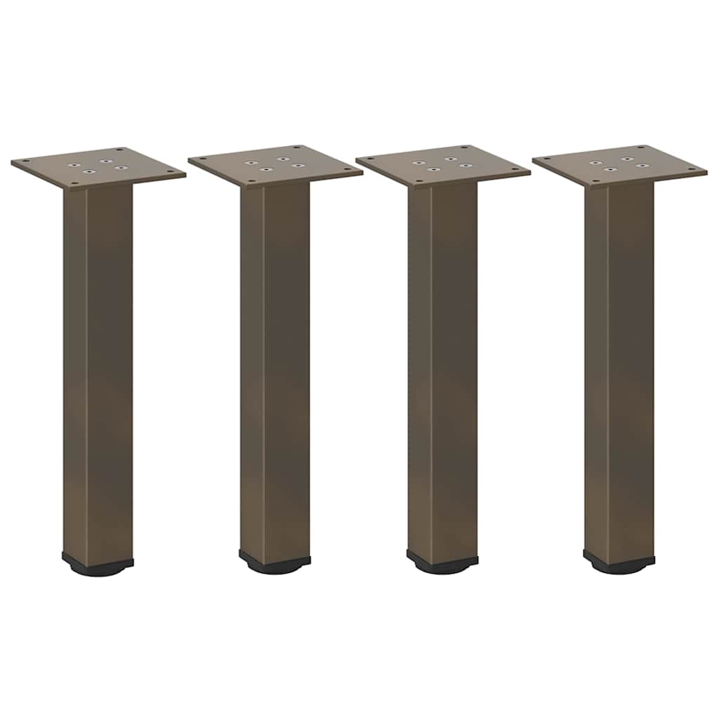 Salongbordben 4 stk naturstål 42–44 cm stål