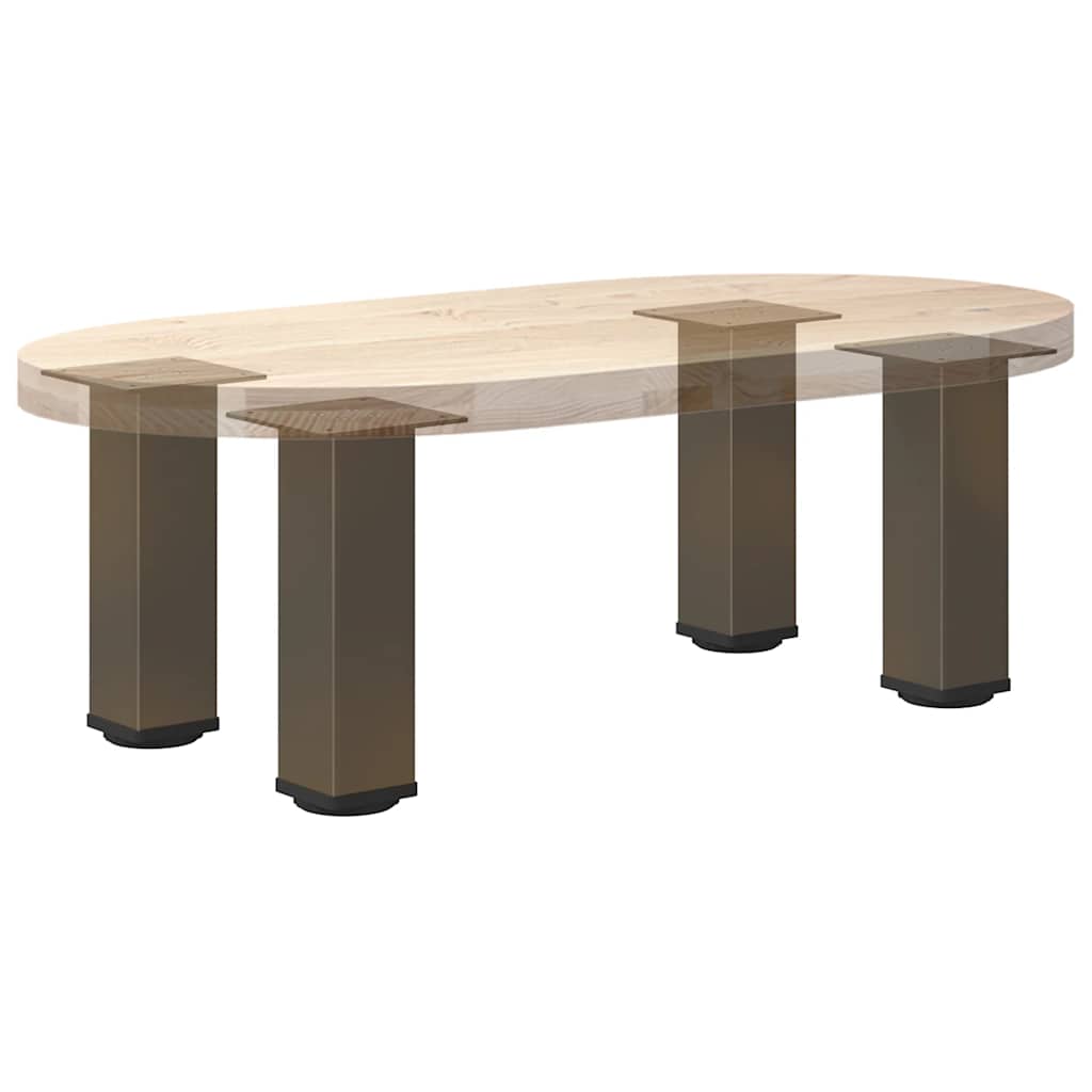 Salongbordben 4 stk naturstål 30–32 cm stål
