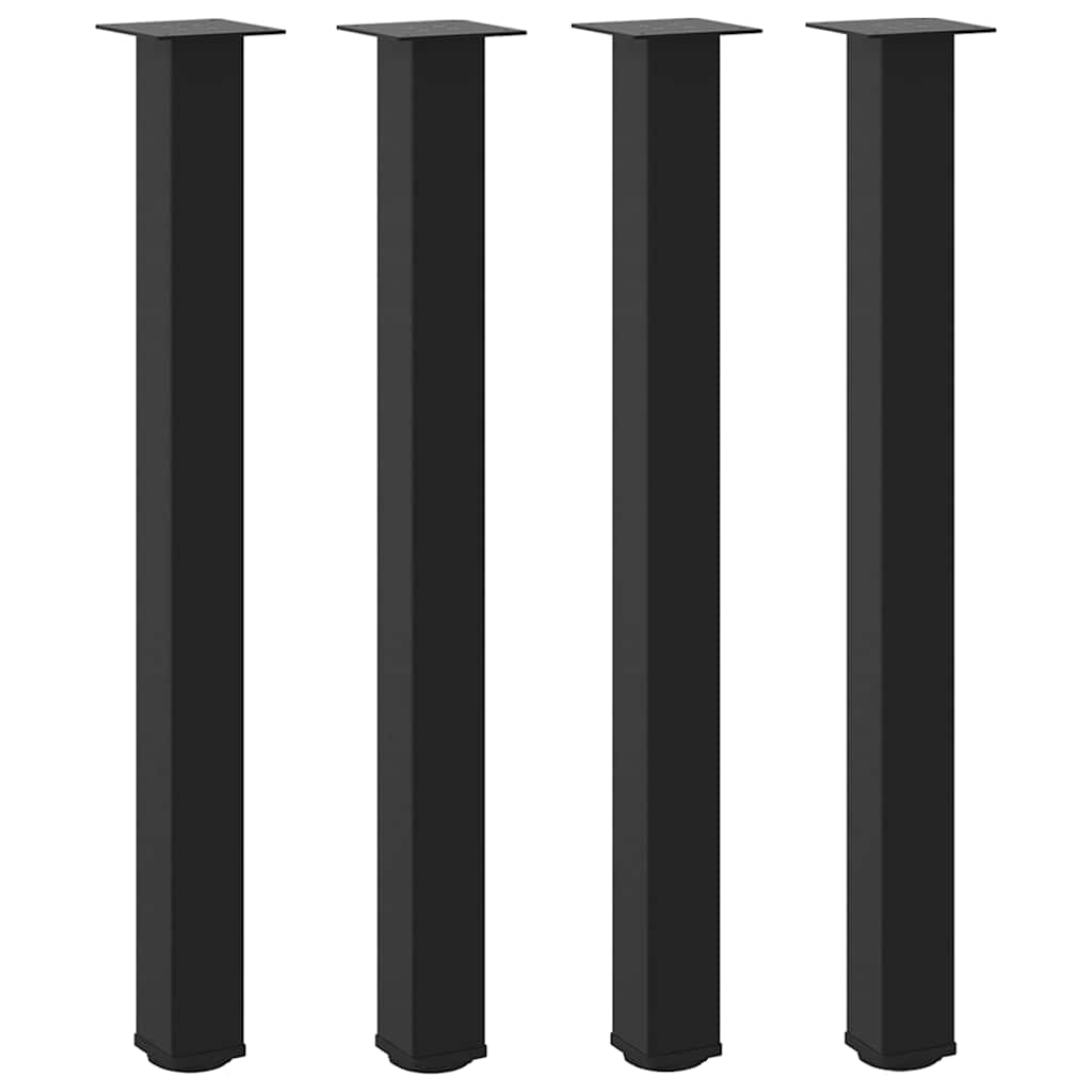 Barbordben 4 stk svart 100-102 cm stål