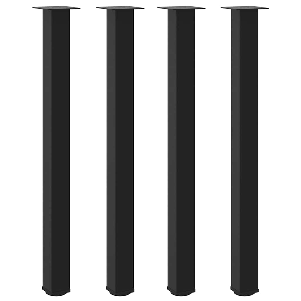 Barbordben 4 stk svart 110–112 cm stål