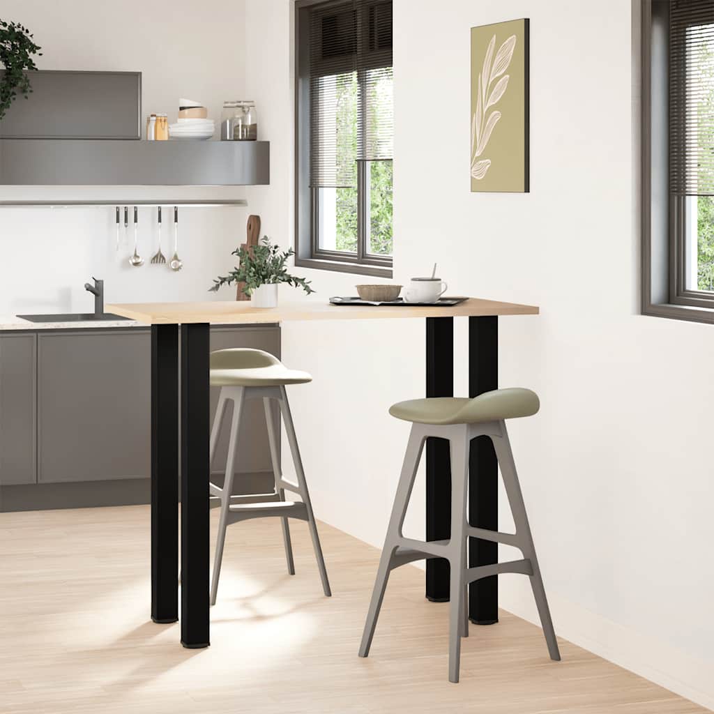 Barbordben 4 stk svart 110–112 cm stål
