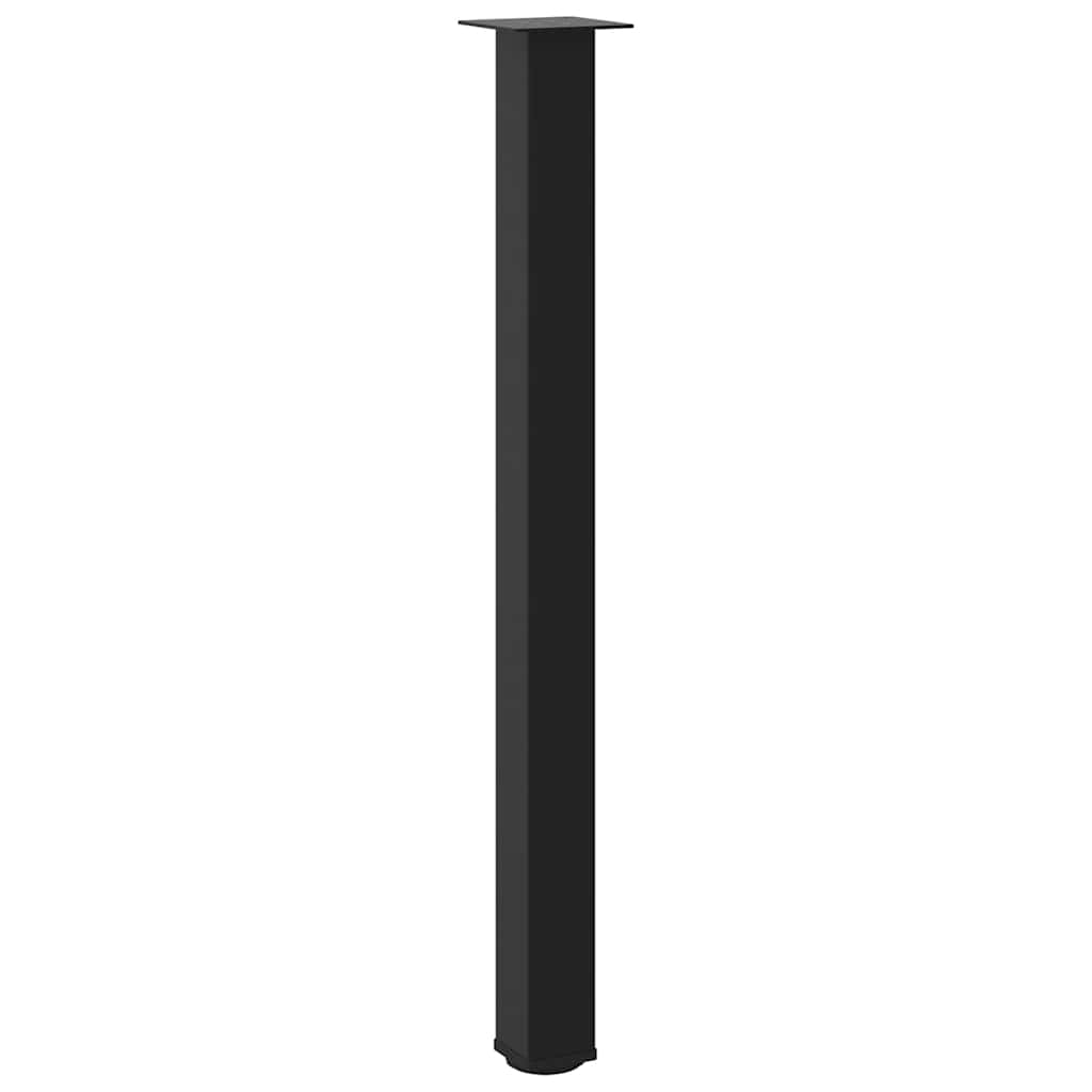 Barbordben 4 stk svart 110–112 cm stål