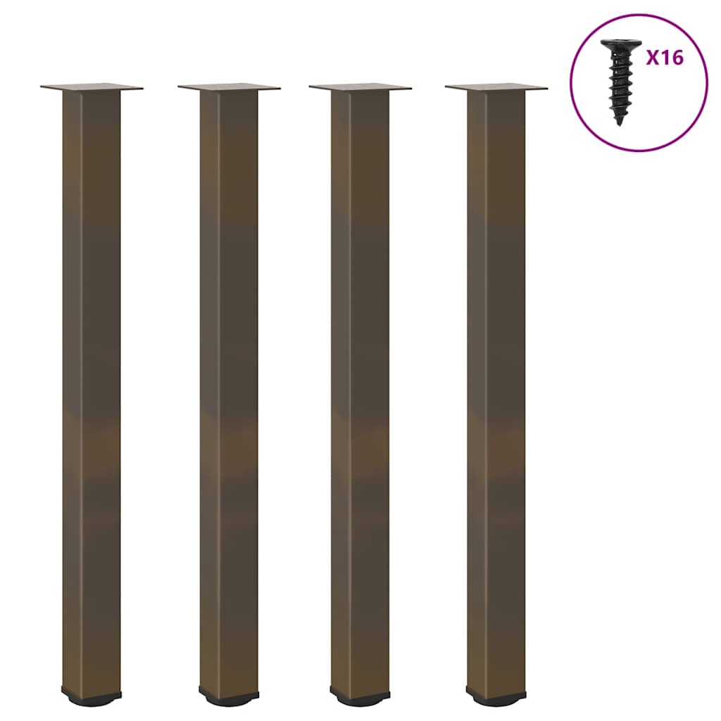 Barbordben 4 stk naturstål 110–112 cm stål