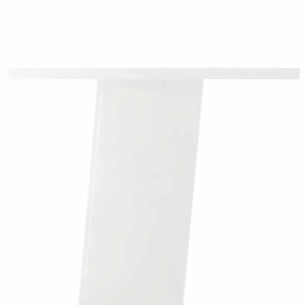 Salongbordben 4 stk hvit 30 cm stål