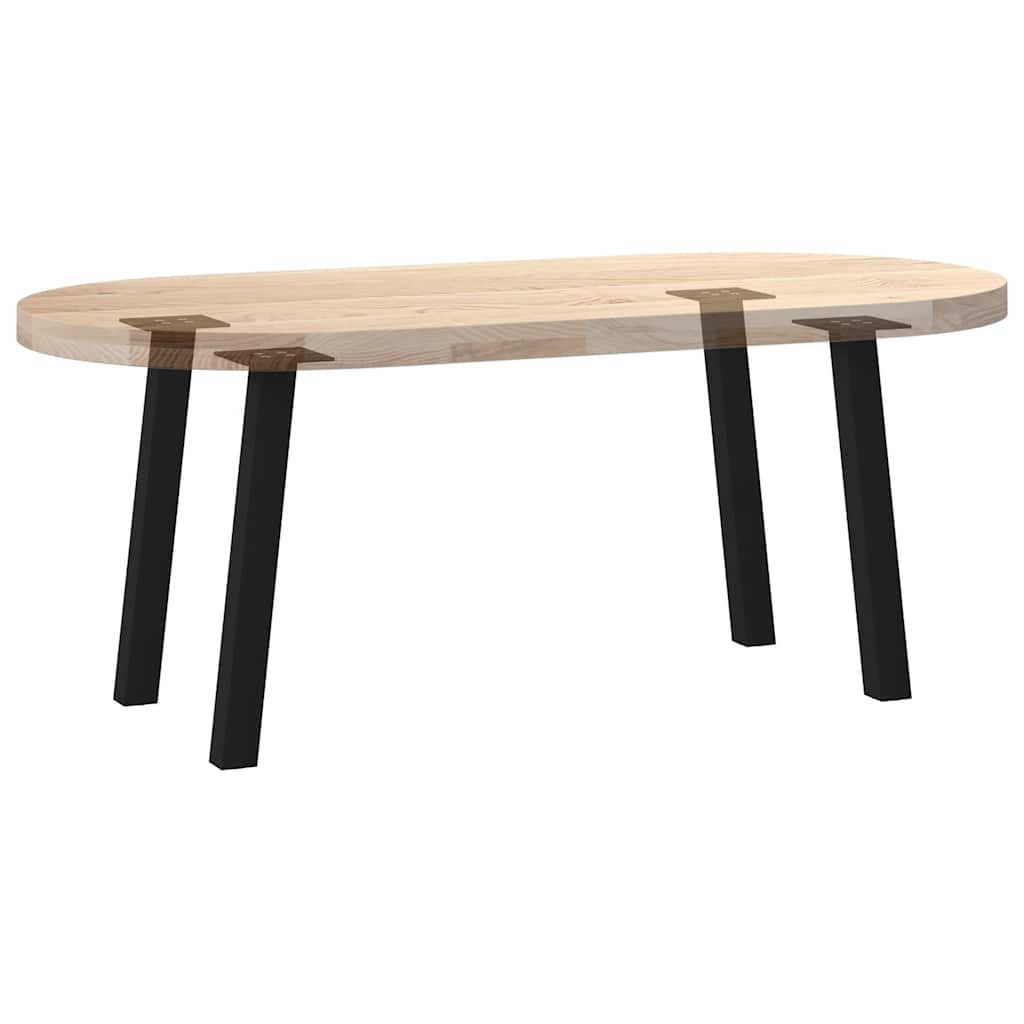 Salongbordben 4 stk svart 42 cm stål