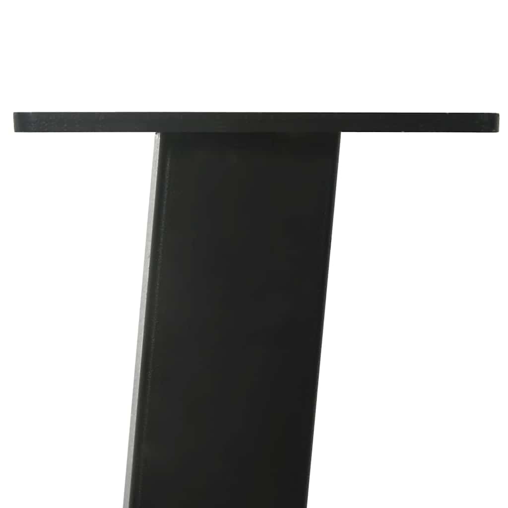 Salongbordben 4 stk svart 42 cm stål