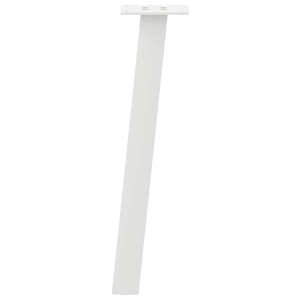 Salongbordben 4 stk hvit 42 cm stål