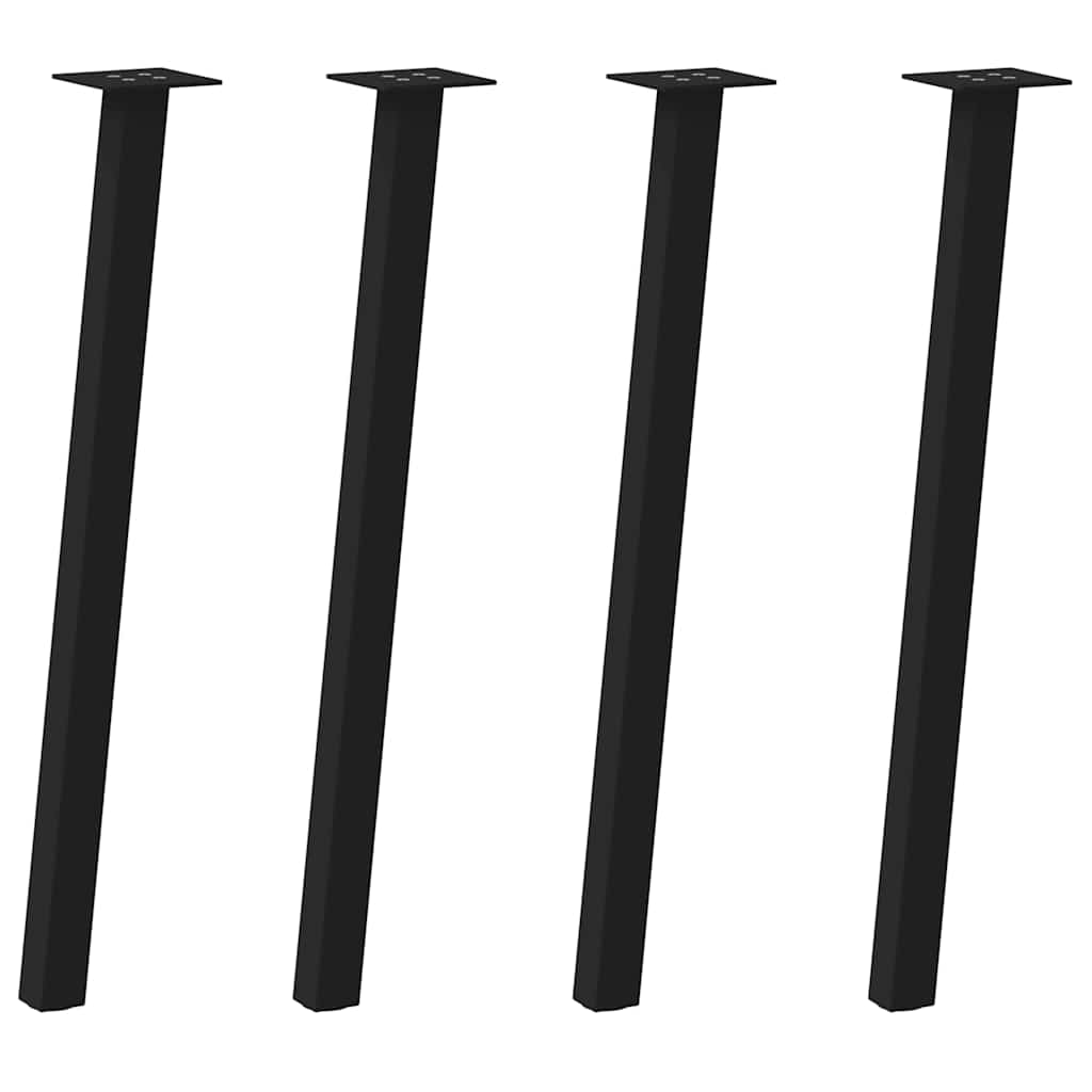 Konsollbordben 4 stk svart 72 cm stål