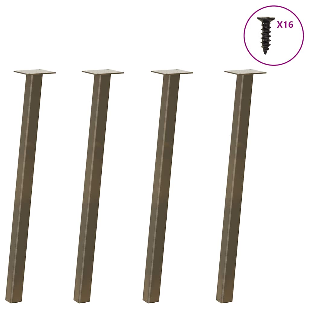 Konsollbordben 4 stk naturstål 72 cm stål