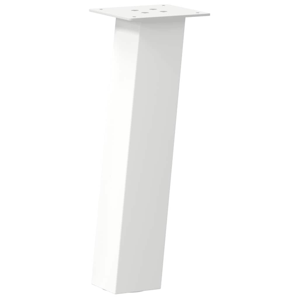 Salongbordben 4 stk hvit 30 cm stål