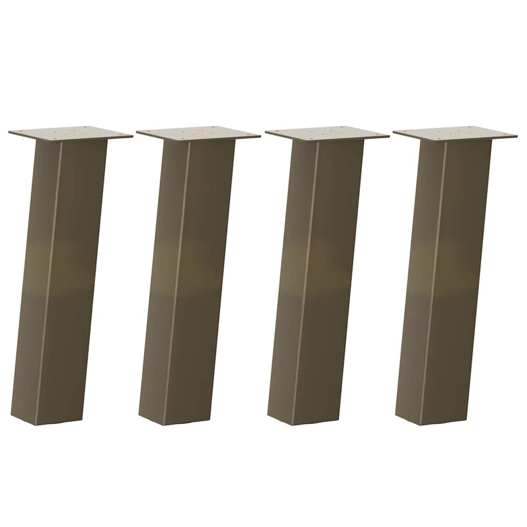 Salongbordben 4 stk naturstål 30 cm stål
