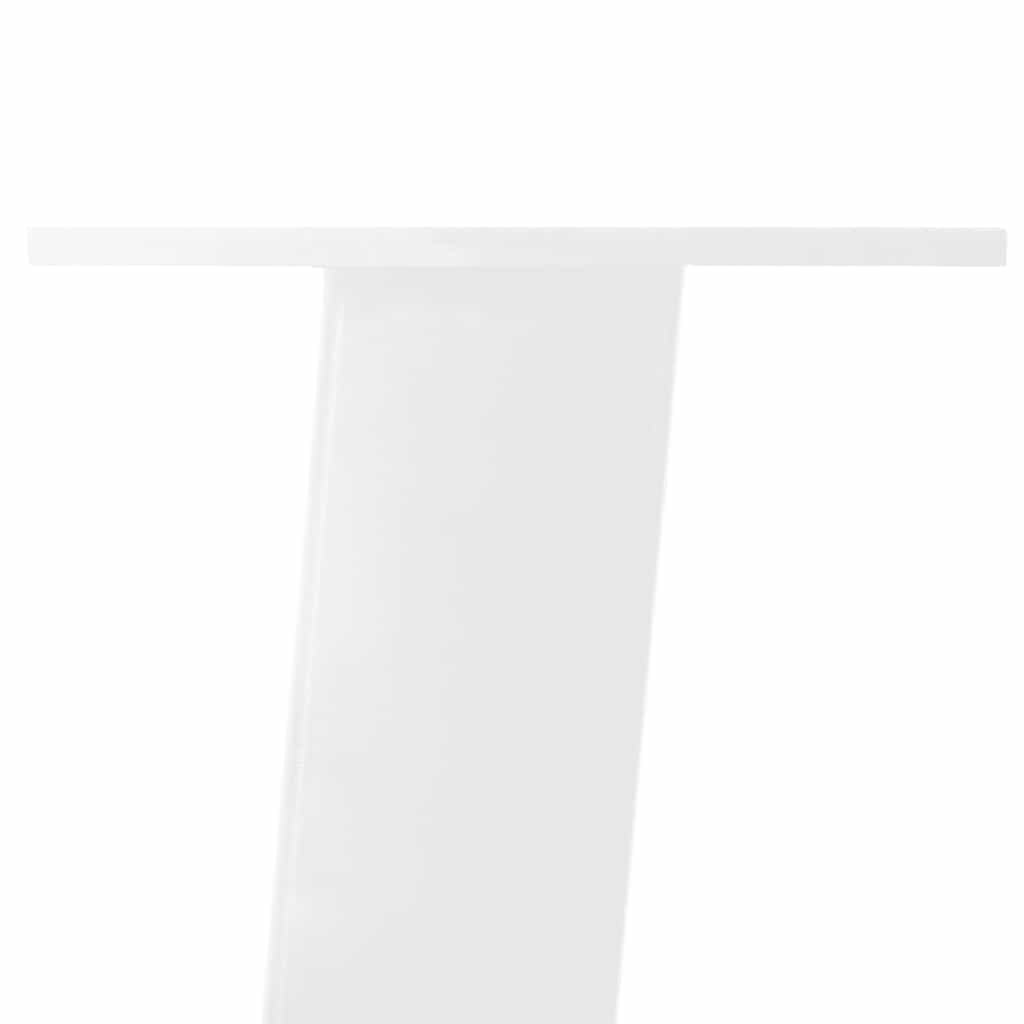 Salongbordben 4 stk hvit 42 cm stål
