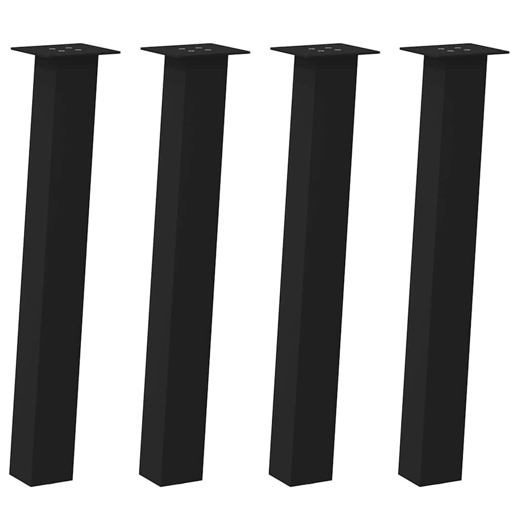 Konsollbordben 4 stk svart 72 cm stål