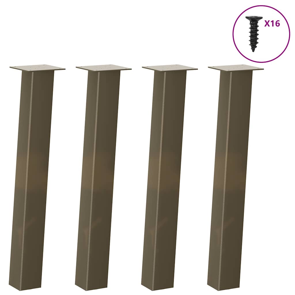 Konsollbordben 4 stk naturstål 72 cm stål
