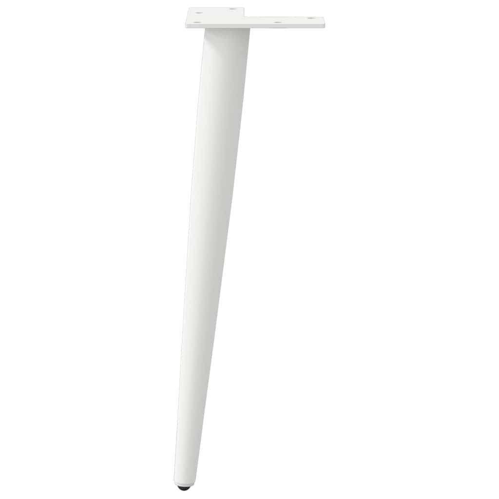 Salongbordben konisk form 4 stk hvit 30-31 cm stål