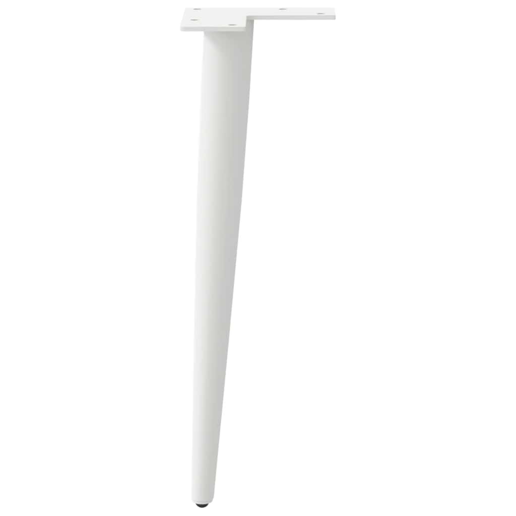 Salongbordben konisk form 4 stk hvit 42-43 cm stål