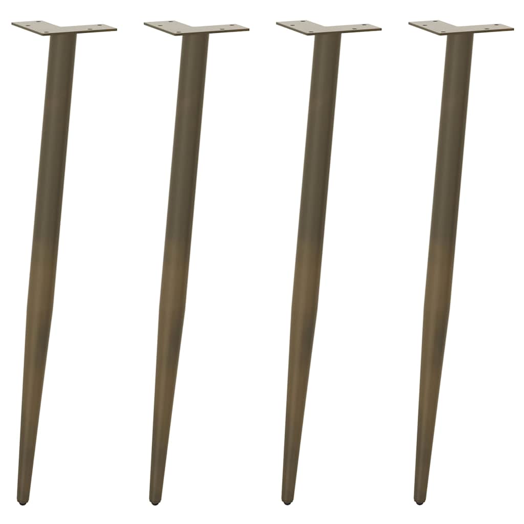 Konsollbordben konisk form 4 stk naturstål 72–73 cm stål