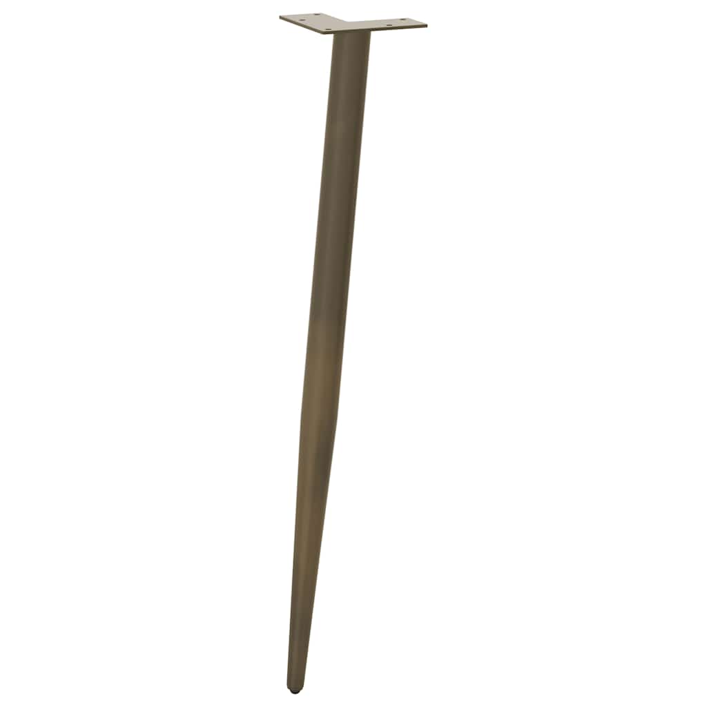 Konsollbordben konisk form 4 stk naturstål 72–73 cm stål