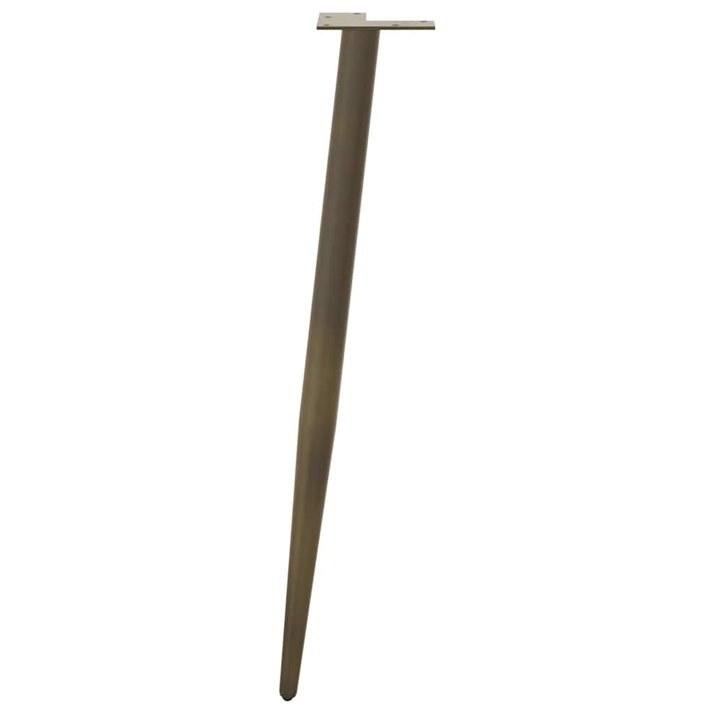 Konsollbordben konisk form 4 stk naturstål 72–73 cm stål