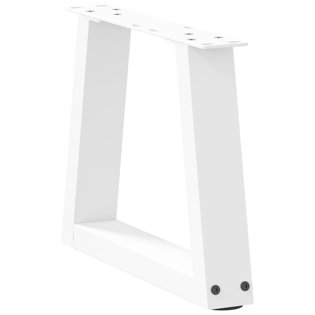 Salongbordben V-formet 2 stk hvit 30x(30-31,3) cm stål