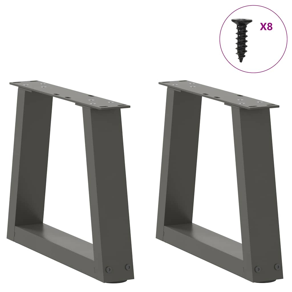 Salongbordben V-formet 2 stk antrasitt 30x(30-31,3) cm stål