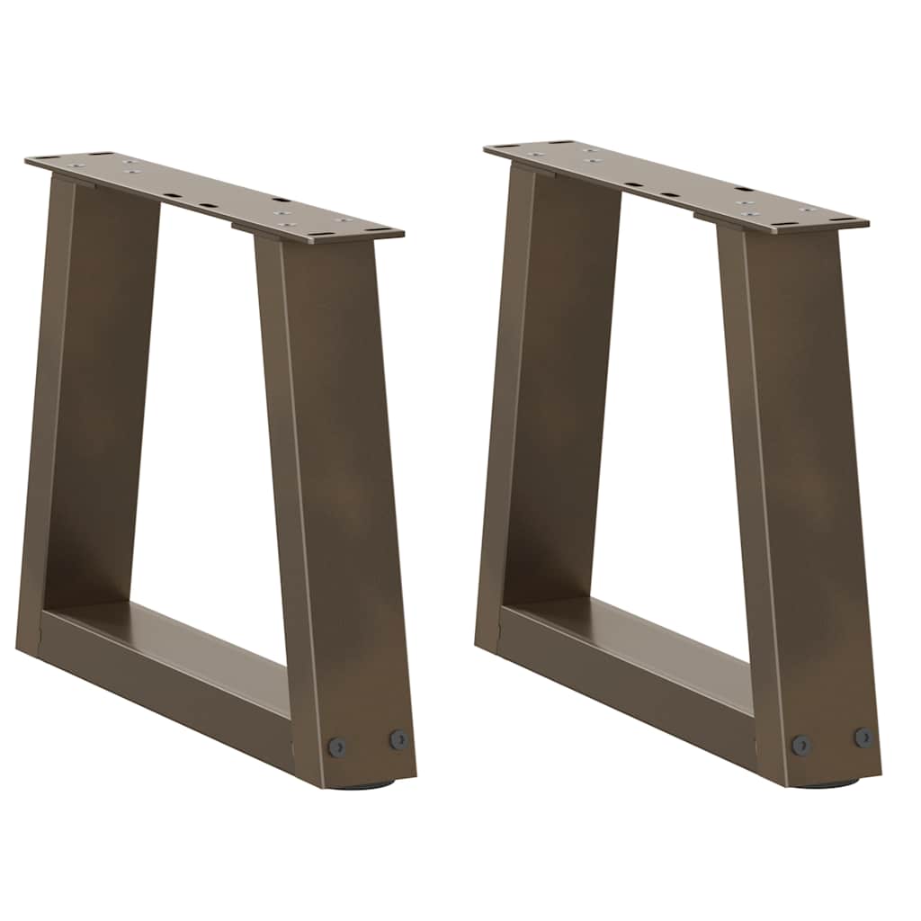 Salongbordben V-formet 2 stk naturstål 30x(30-31,3) cm stål