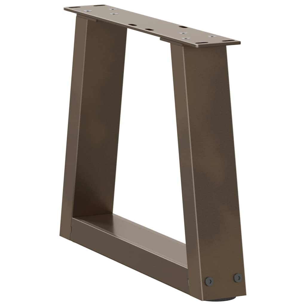 Salongbordben V-formet 2 stk naturstål 30x(30-31,3) cm stål