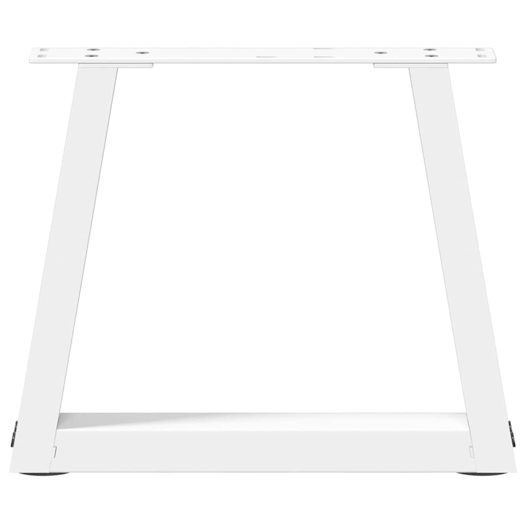 Salongbordben V-formet 2 stk hvit 40x(30-31,3) cm stål