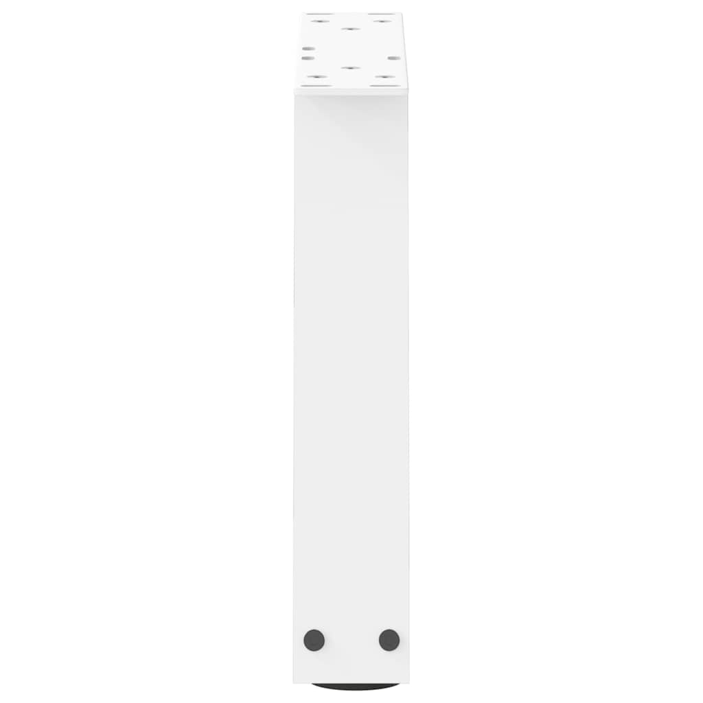 Salongbordben V-formet 2 stk hvit 40x(30-31,3) cm stål