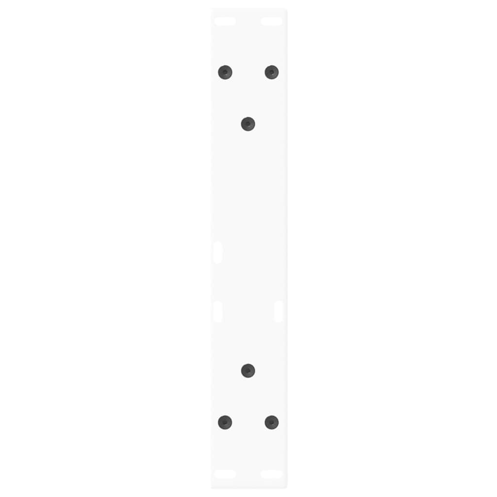 Salongbordben V-formet 2 stk hvit 40x(30-31,3) cm stål